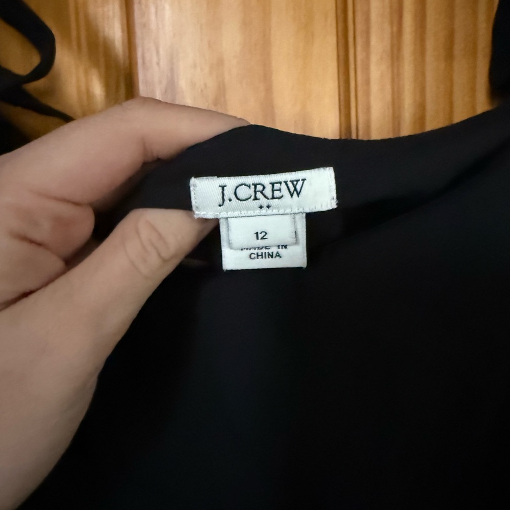 J. Crew Black Ruffle Blouse - Picture 3 of 3